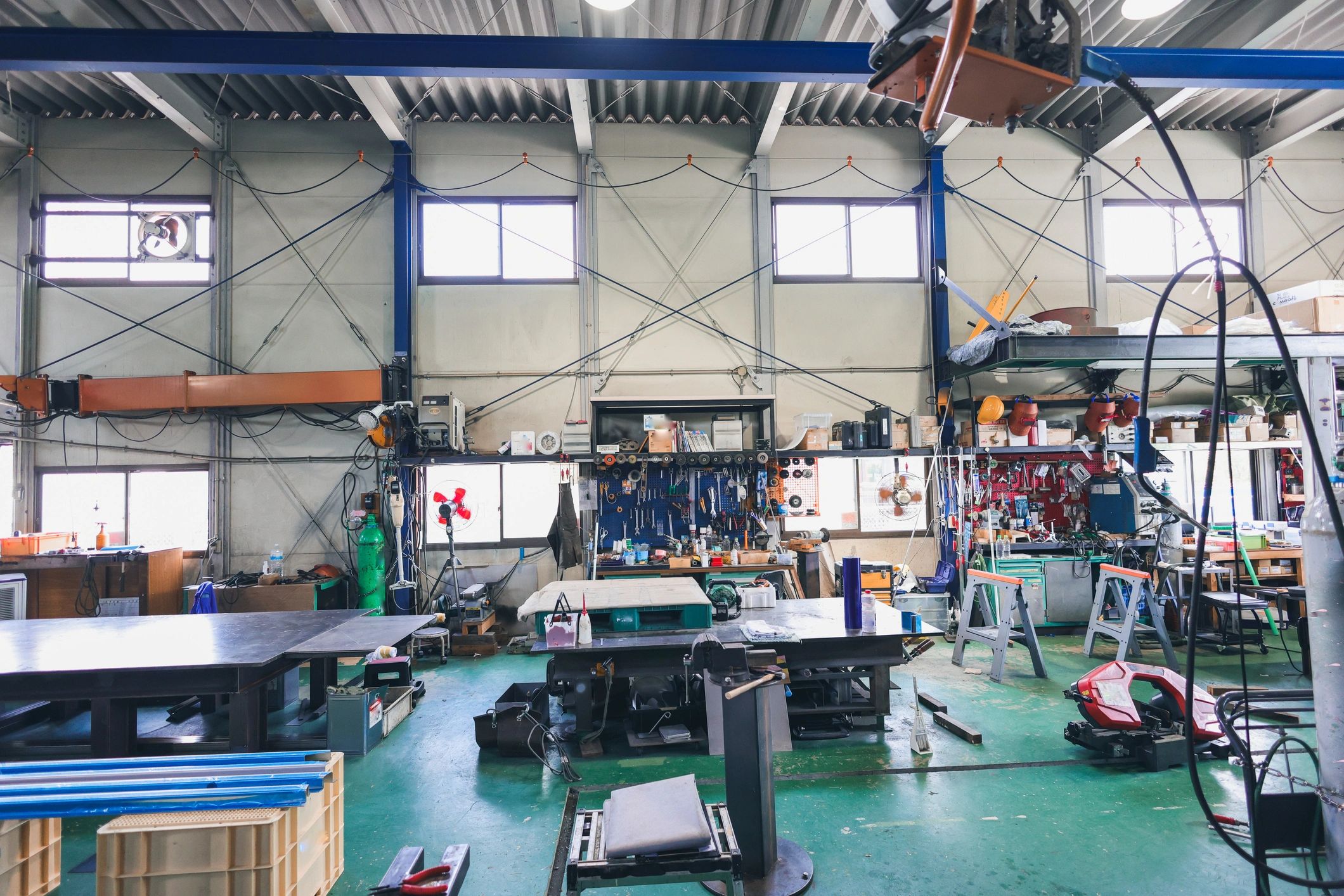 Factory interior representing manufacturing operations